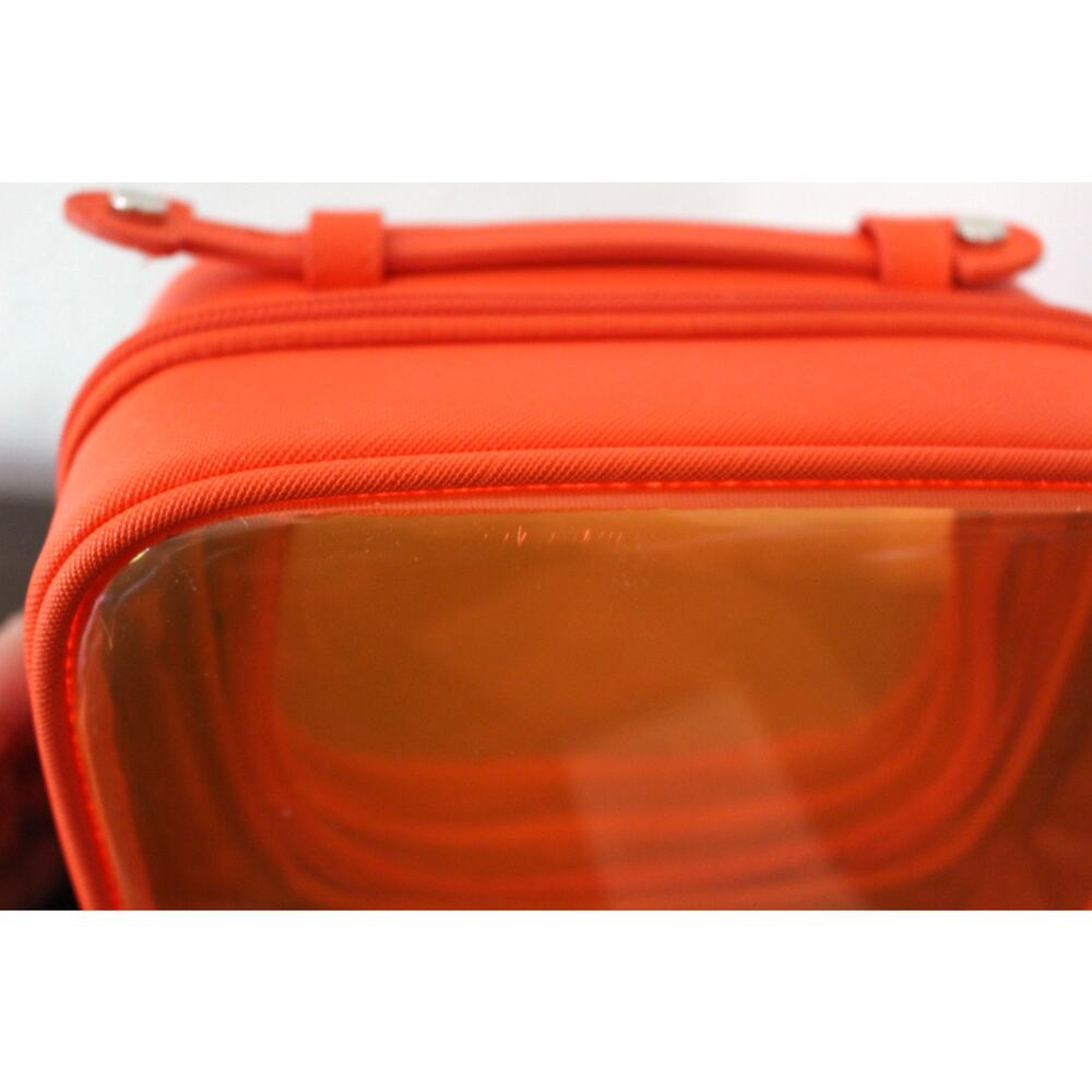 Calpak Small Clear Cosmetics Case in Papaya - Picture 2 of 5